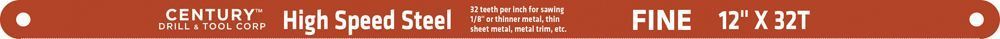 Hacksaw Blade 12″ X 32T Teeth Per Inch-High Speed Steel