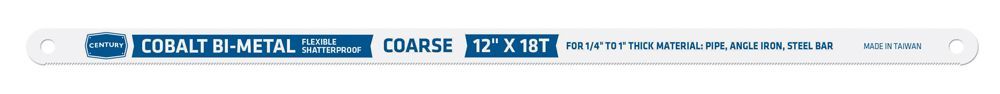 Hacksaw Blade 12″ X 18T Teeth Per Inch-Cobalt Bi-Hard
