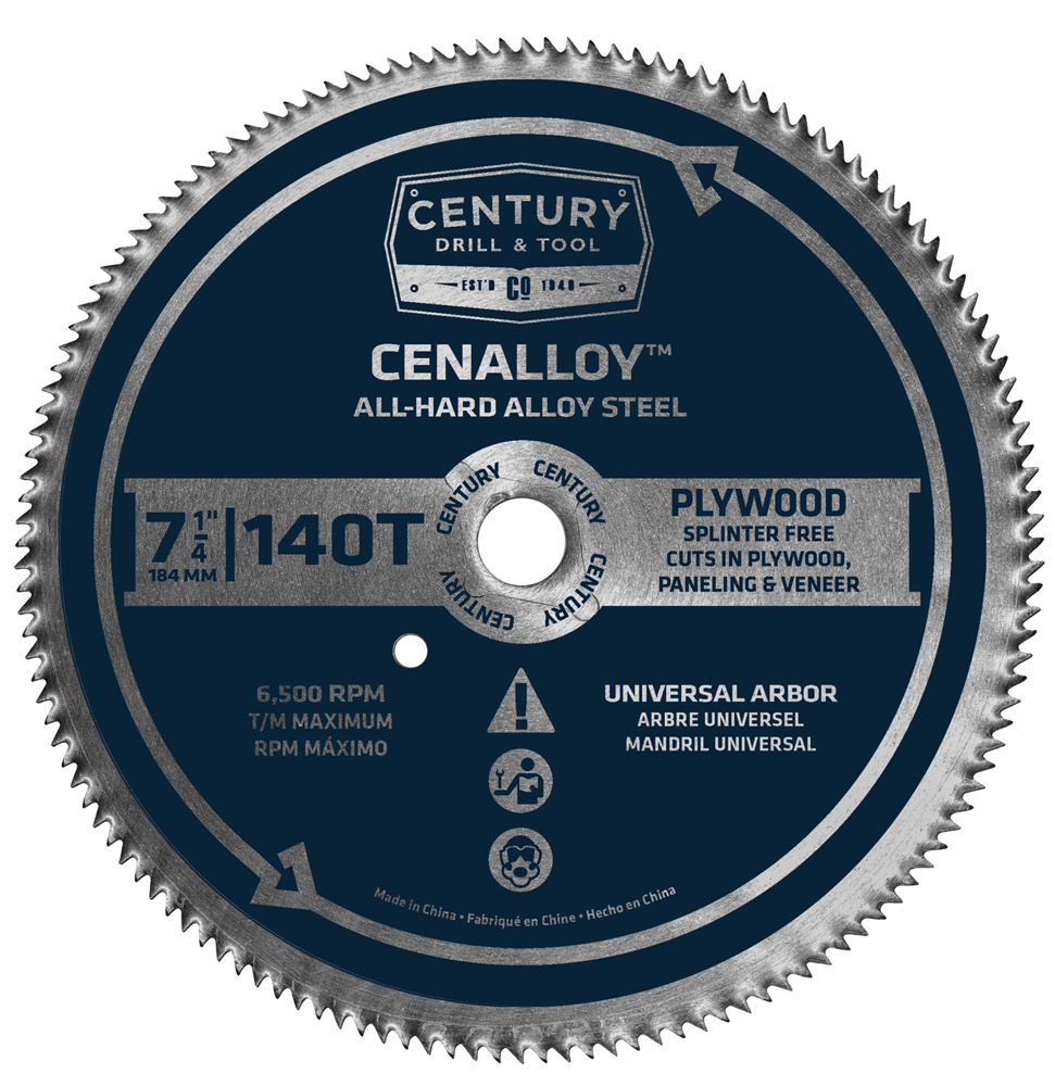 Cenalloy Circular Saw Blade 7-1/4″ x 140T x Universal Arbor Plywood