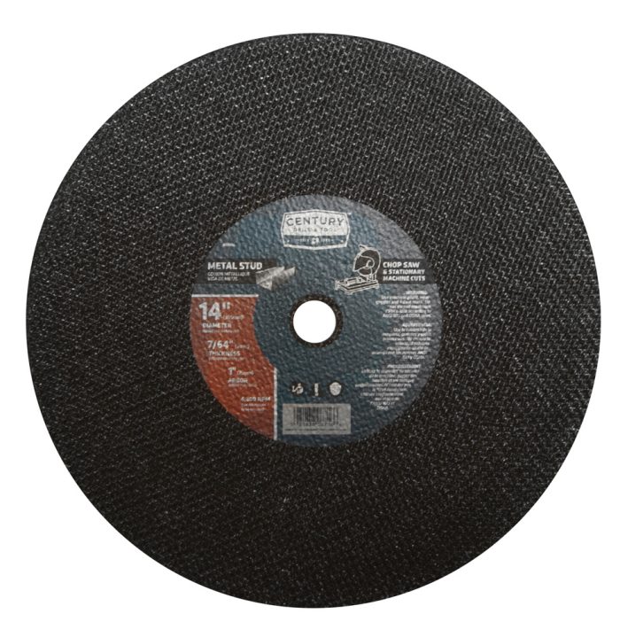 Abrasive Saw Blade 14″ Diameter 7/64″ Thickness 1″ Arbor Type 1A Stud Cut