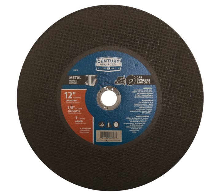 Saw Blades High Speed 12″ 1/8″ Thickness 1″ Arbor (Metal)