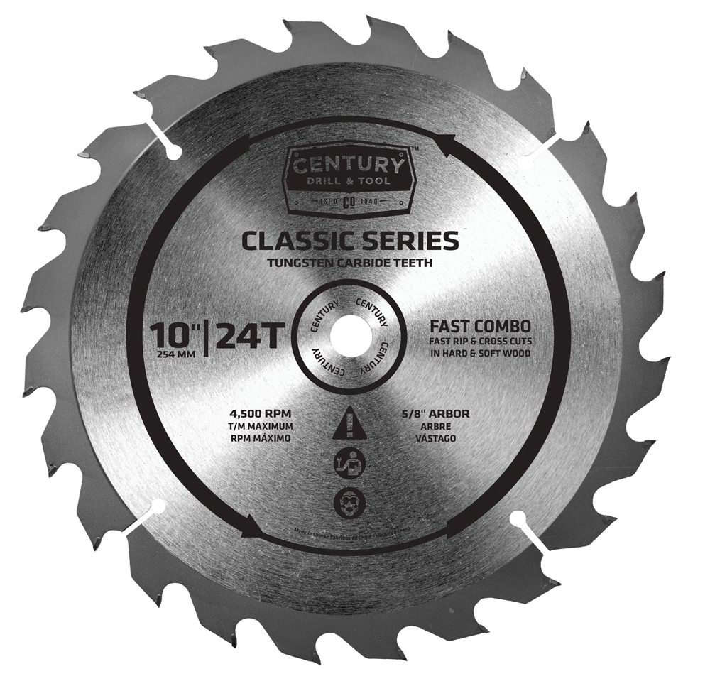 Classic Series Circular Saw Blade 10″ x 24T x 5/8″ Arbor Combination