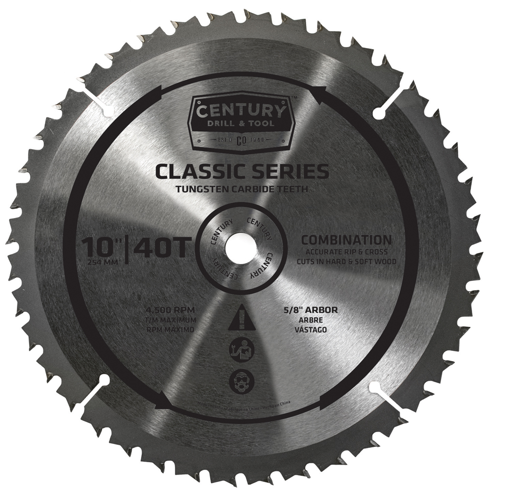 Classic Series Circular Saw Blade 10″ x 40T x 5/8″ Arbor Combination