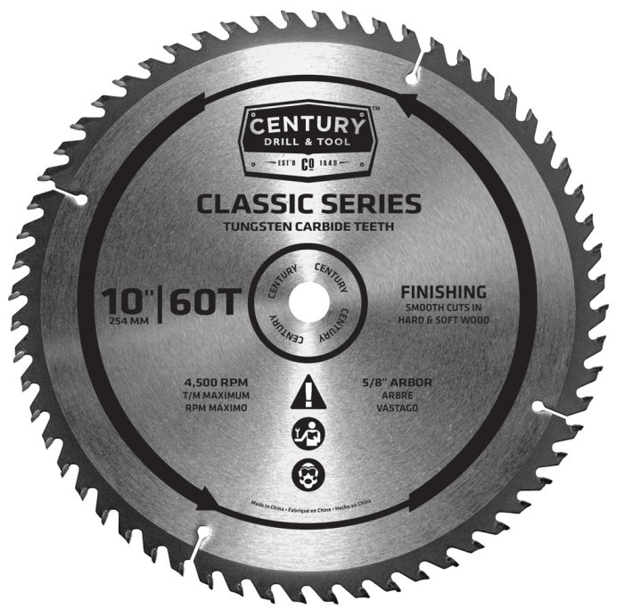 Classic Series Circular Saw Blade 10″ x 60T x 5/8″ Arbor Finishing