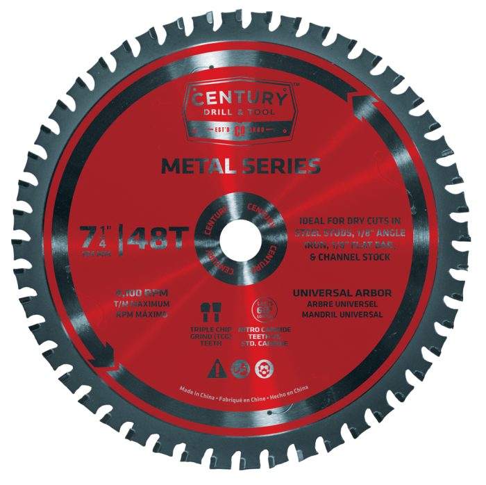 Metal Series Circular Saw Blade 7-1/4″ x 48T x 5/8″ Arbor Metal Cutting