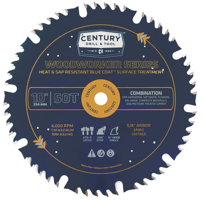 10″ x 50T Woodworker Series Circular Saw Blade – Combination