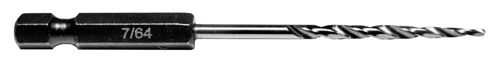 Taper Countersink #4 Replacement Drill 7/64″ 1/4″ Hex Shank
