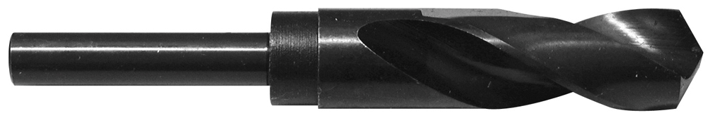 1″ Black Oxide S&D Drill, 1/2″ Reduced Shank
