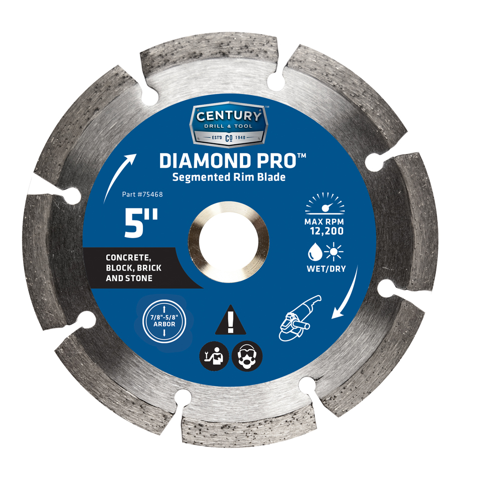 Diamond Segmented Rim 5″ Saw Blade 7/8″ Arbor 5/8″ Adapter Wet/Dry Cut