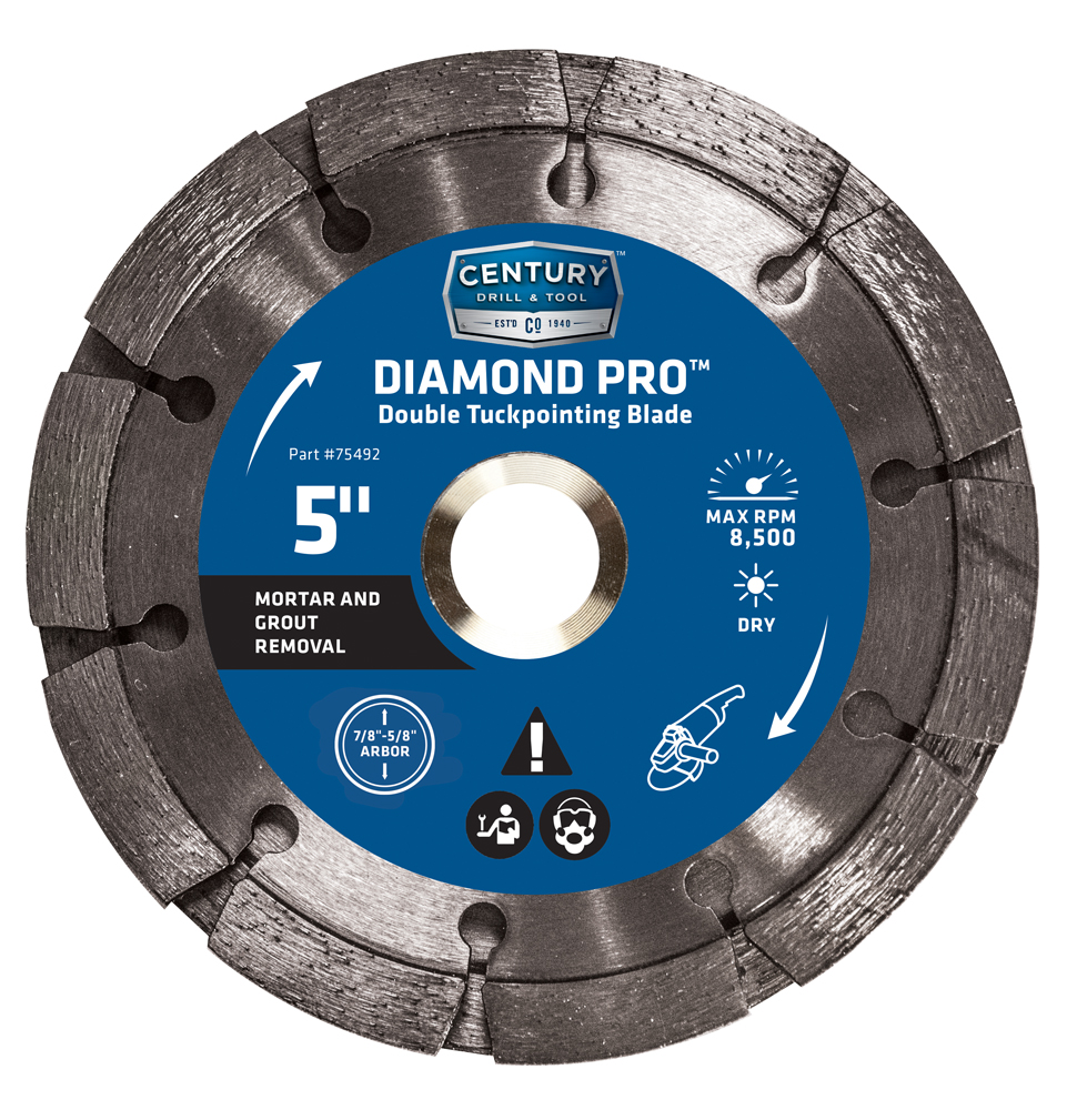 Diamond Segmented Tuckpointing 5″ Saw Blade 5/8-7/8″ Arbor Dry Cut