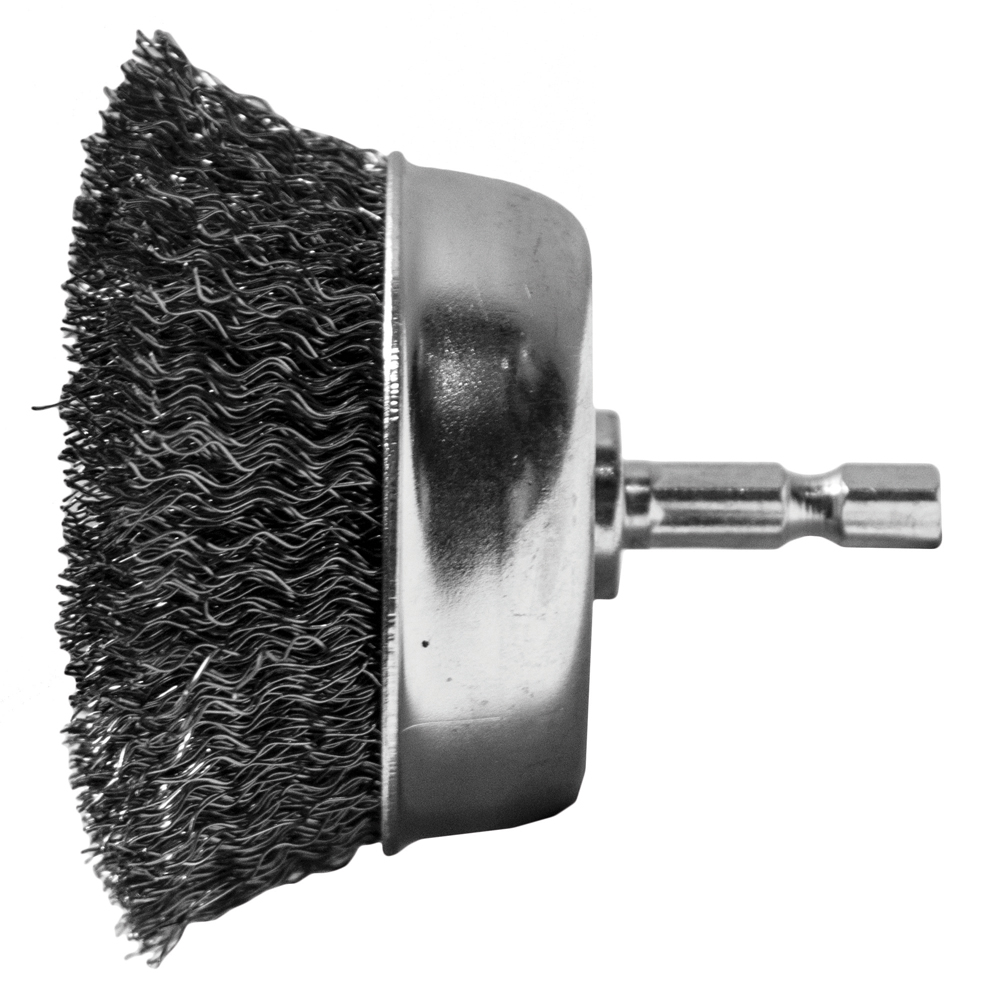 Cup Brush Coarse Crimped 1-3/4″ Size 1/4″ Shank Safe Rpm 4,500