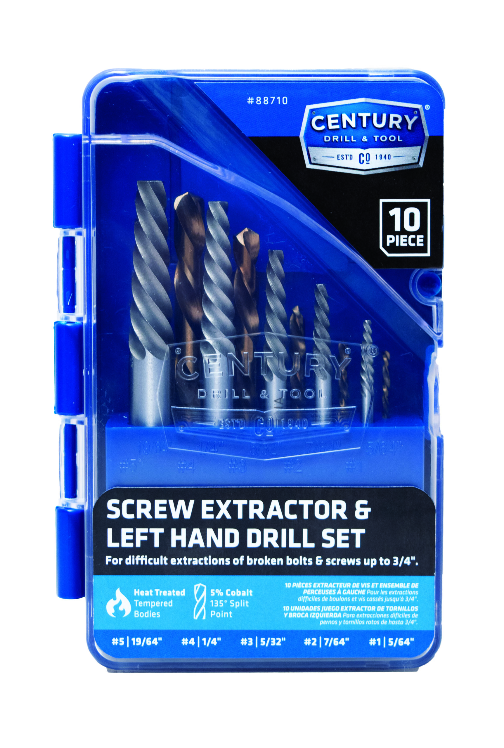10 Piece Screw Extractor and Drill Bit Set