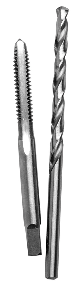 Carbon Steel Plug Tap 4-40 And #43 Wire Gauge Drill Bit Combo Pack
