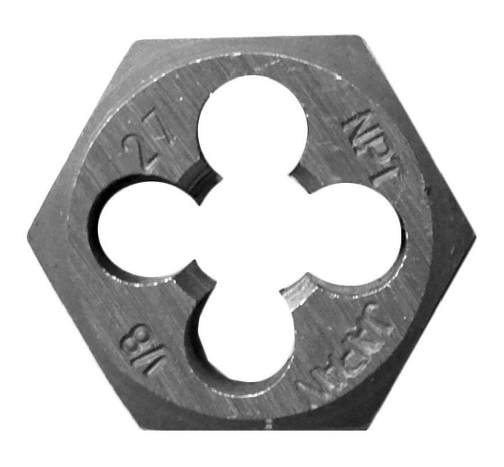 Die Pipe Hexagon 1″ Across Flats 1/8-27 NPT